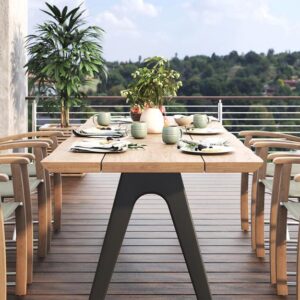 Gera Dining Table 240 Aluminium Legs - Image 5