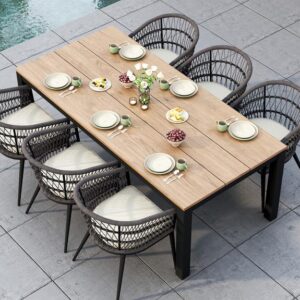 Planka Aluminium Dining Table 210 - Image 7